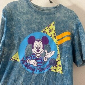Disney Parks Mickey Mouse Club Mineral Wash Tie Dye Graphic Tee Tshirt